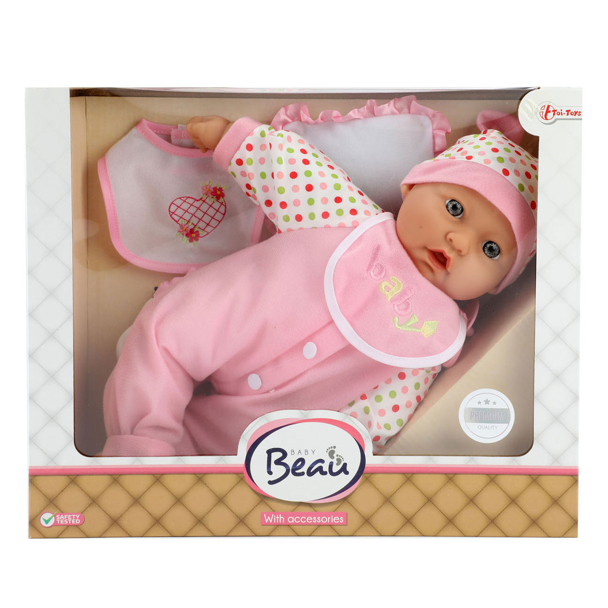 Beau Baby Babypop s lahví a bryndáček, 40 cm