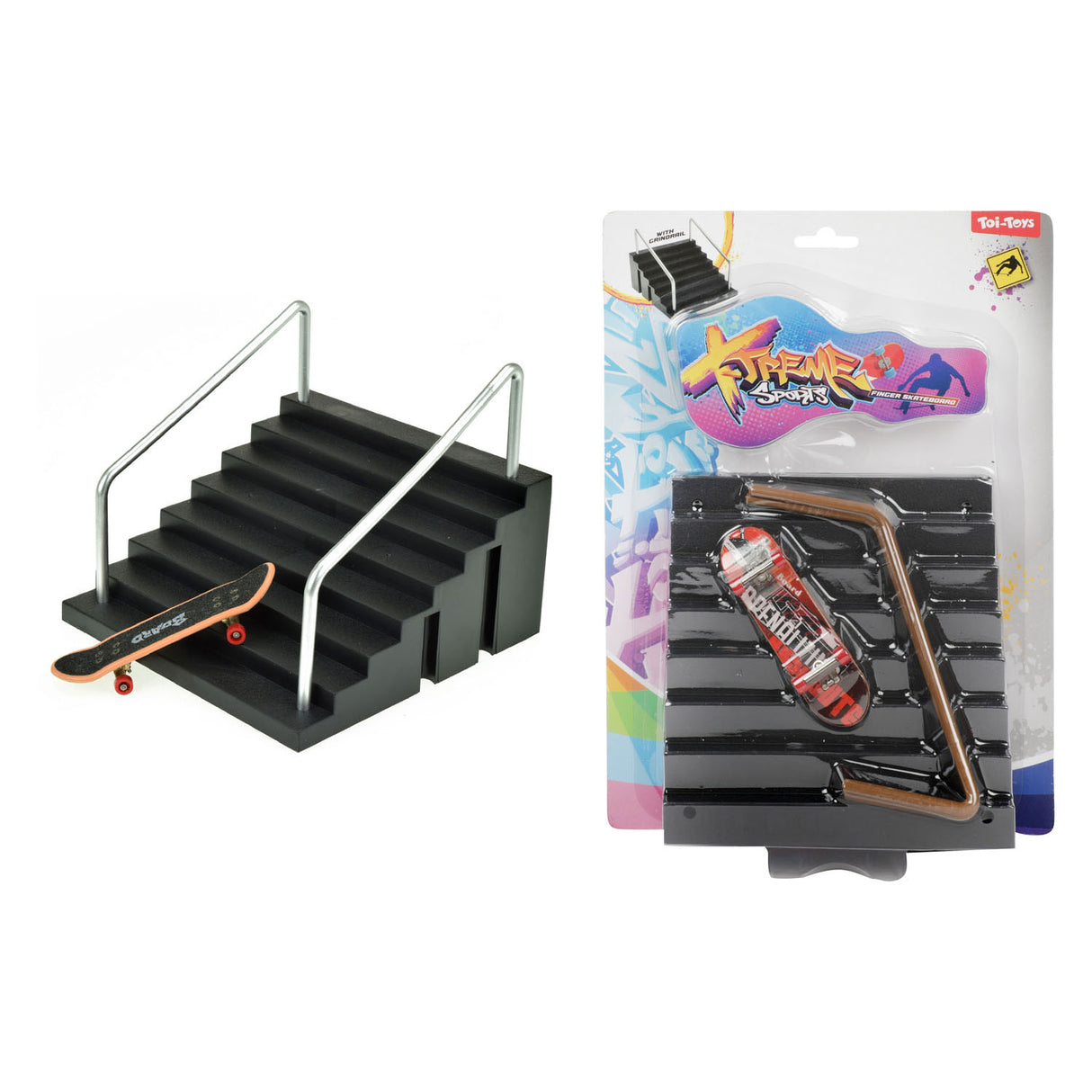 Toi-Toys Vinger Skateboard met Trap, 4dlg.