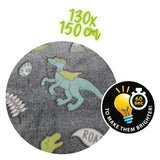 Toi-toys jouets étoiles brillent dans le noir couverture dinosaure 150x130 cm