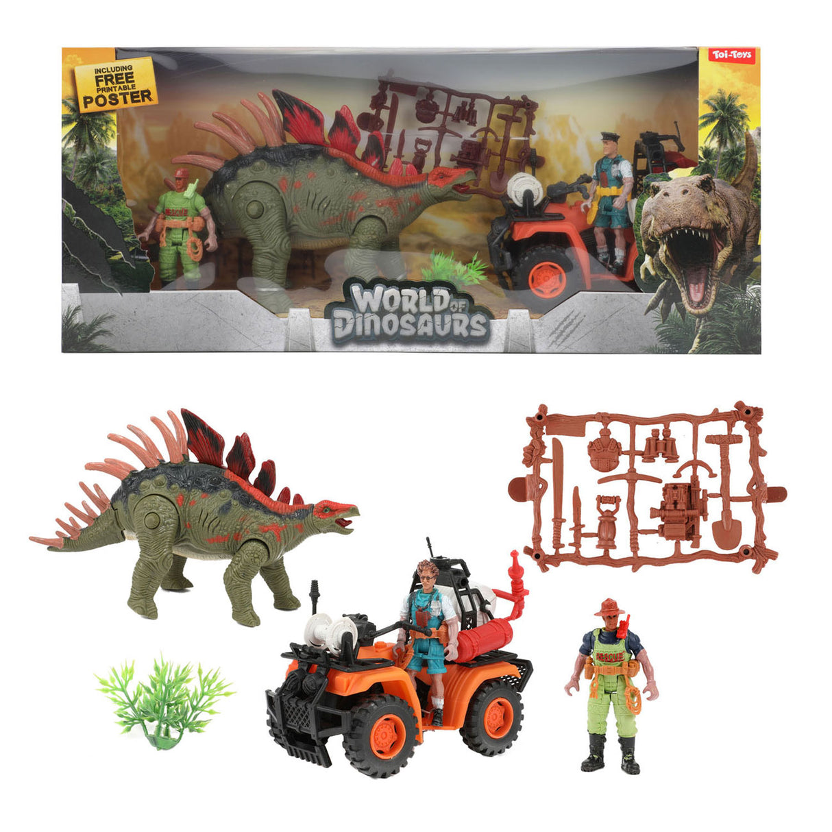 World of Dinosaur's Play Set Quad mit Dino