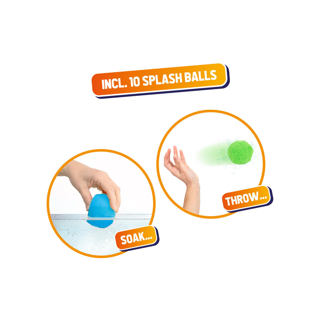 Splash Super Splashball Set (2 hinkar, 10 stänkbollar)