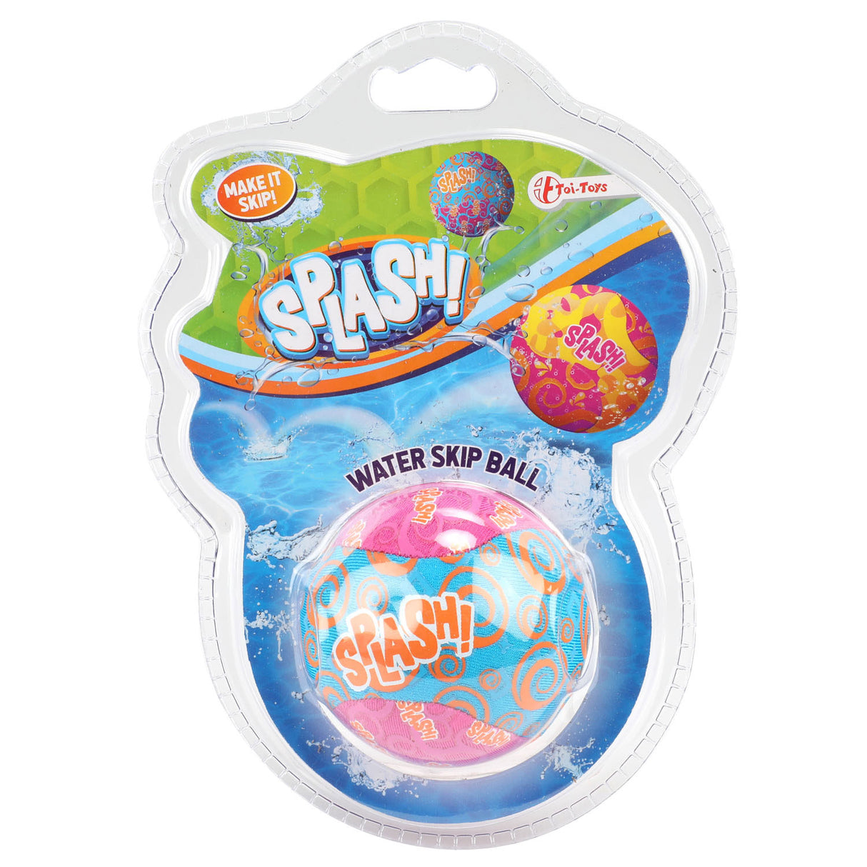 Toi-toys balle gonflable splash polyester rose bleu