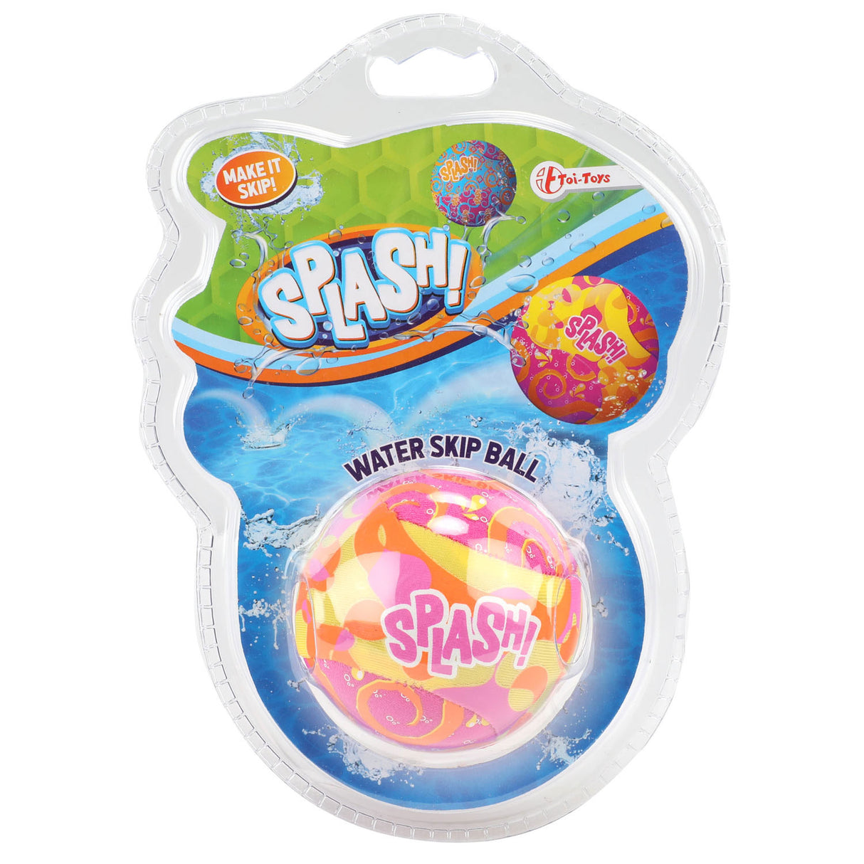 Toi-toys balle gonflable splash polyester rose bleu