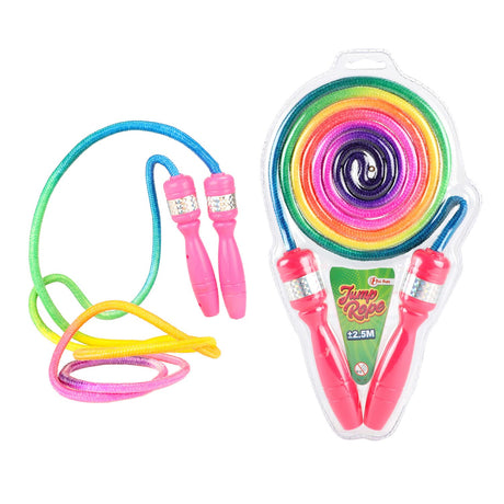 Toi-Toys Corde à sauter aux couleurs arc-en-ciel