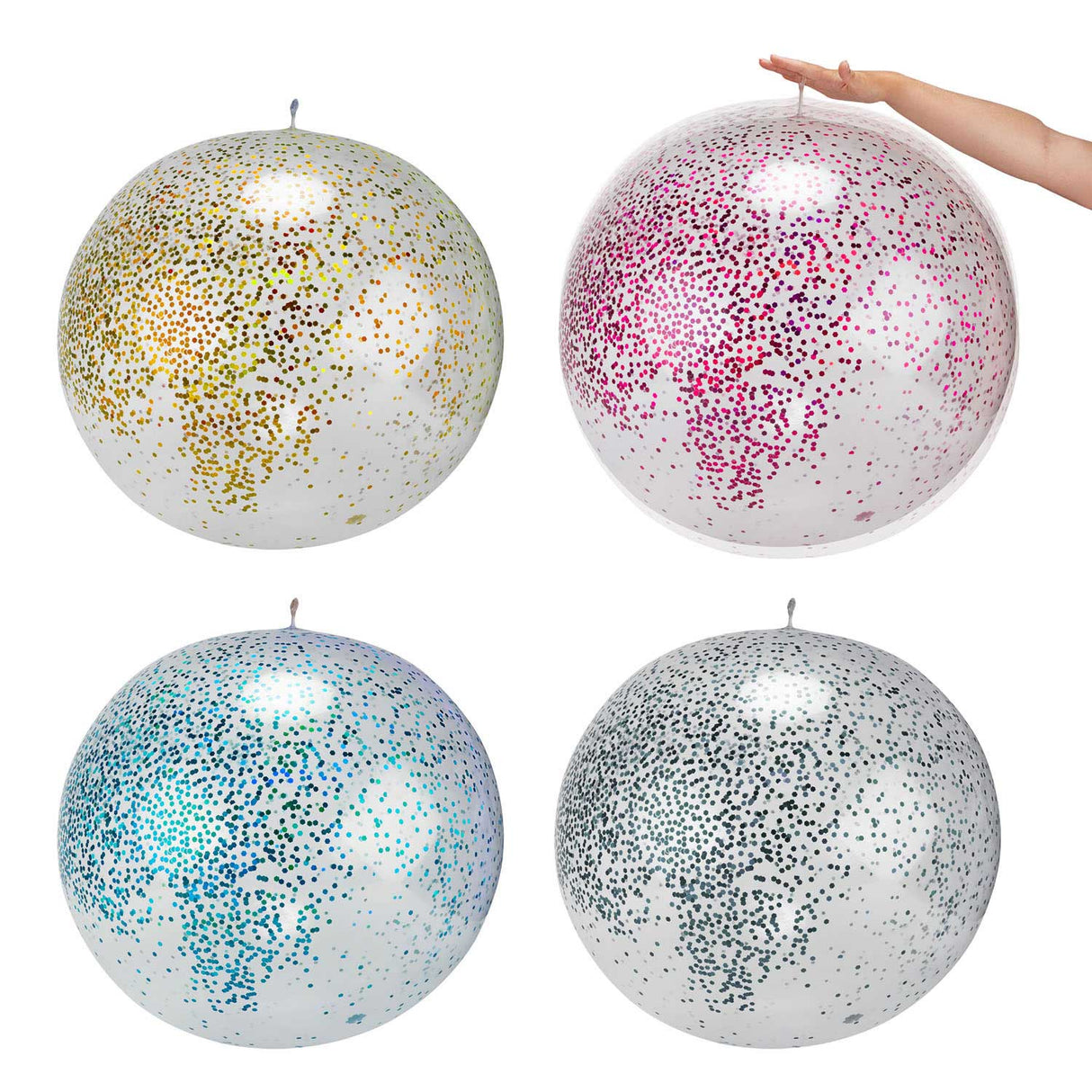 Toi-toys gonfiabile il pallone glitter, 60 cm