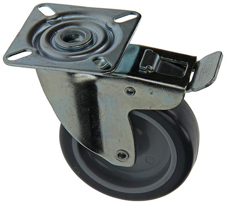 Mack by tente 1015245 - rubb. rol + rem 2 kogellagers + plaat 75mm | 18 stuks
