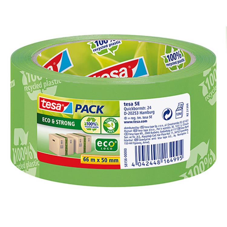 Tesa eco strong 58156-00000-00 paquet de ruban d'emballage vert (L x l) 66 m x 50 mm 1 pièce(s)
