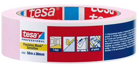 Tesa professional 1009792 - 4333 prec mask sens 50m x 38mm | 4 stuks