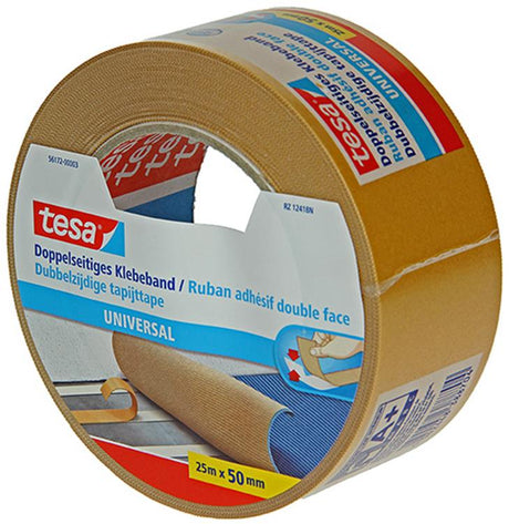 Tesa ruban adhésif double face universel polyvalent emballage décoration tapis - 25m x 50mm