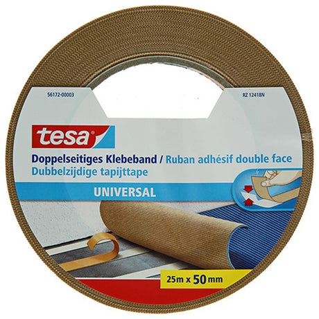 Tesa ruban adhésif double face universel polyvalent emballage décoration tapis - 25m x 50mm