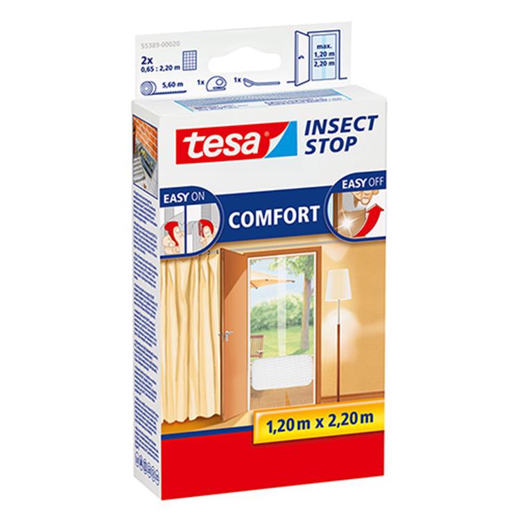 Tesa 1050465 - portes moustiquaires premium 2 xx 0,65 m x 2,2 m | 5 pièces