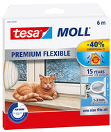 Tesa moll silicone superflex - transparent - 9 mm x 6 m