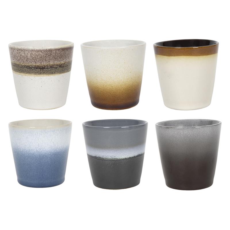 Tasse à café 'tempête' ø 7,5 cm 200 ml | 6 pièces