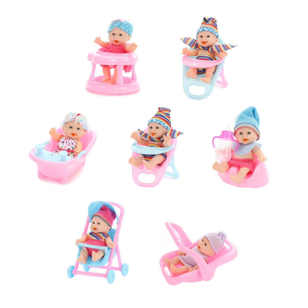 Baby beau mini baby pop seduto, 12 cm