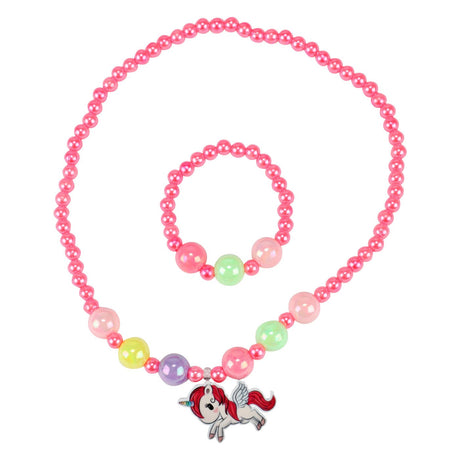 Collier de perles cheval de rêve et bracelet licorne