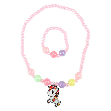 Collier de perles cheval de rêve et bracelet licorne