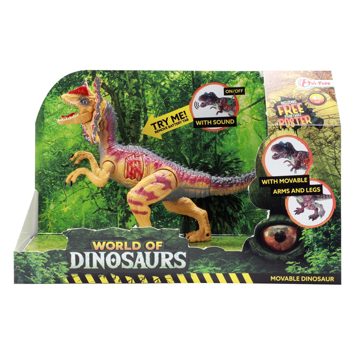 World of dinosaurs dilophosaurus, beweegbare met geluid