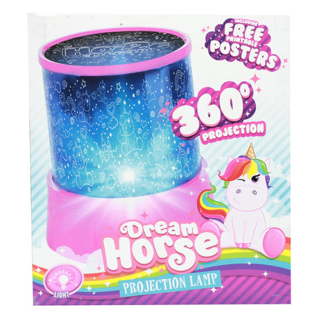 Lampe de projection cheval de rêve licorne