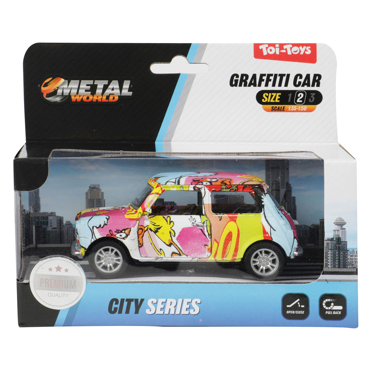 Toi-Toys Metal Pull-Back Graffiti Car