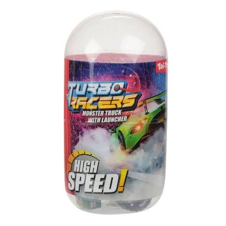 Camion monstre de course turbo avec tireur dans l'œuf