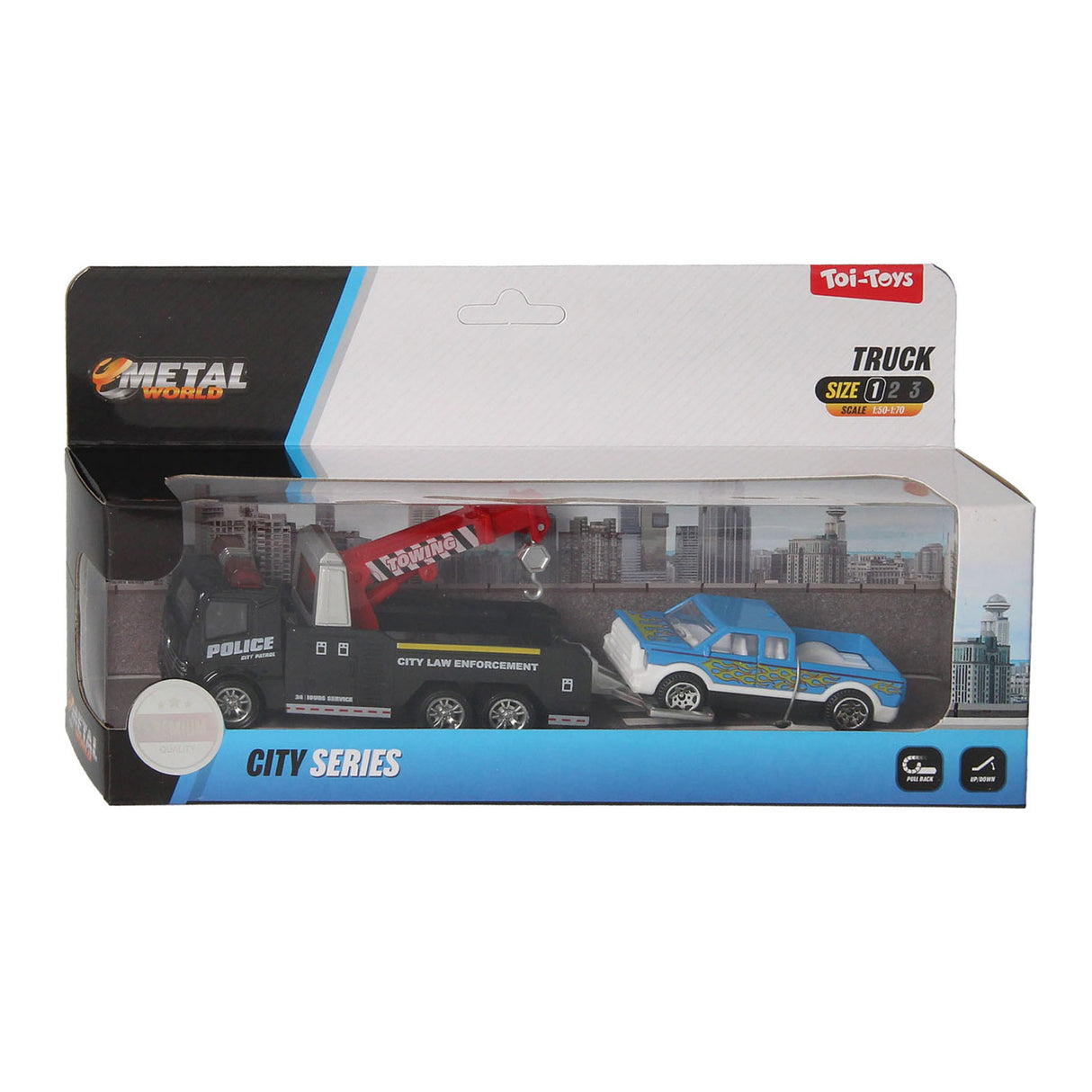 Toi-toys toi toys dépanneuse moulée sous pression avec voiture