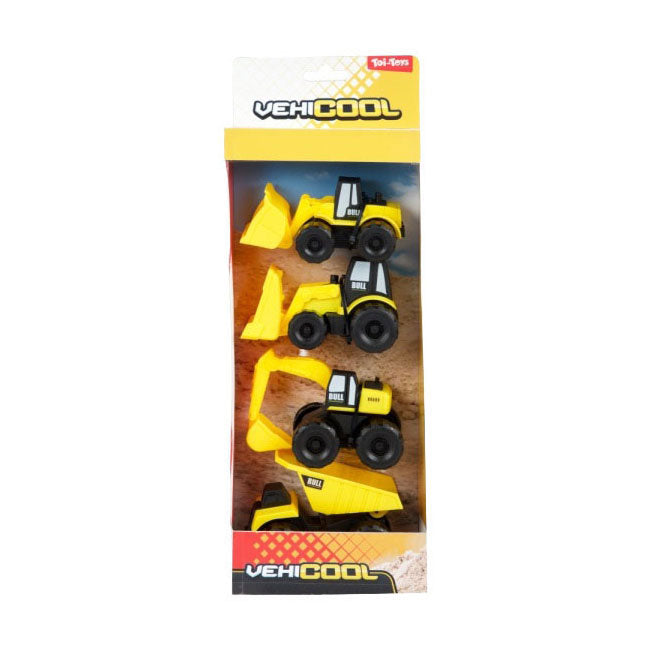 Ensemble de véhicules de construction Toi-toys vehicool - 4 pcs