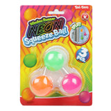 Toi-toys boules à presser sur chenilles de fenêtre néon, 3 pièces
