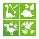 Toi-toys monde des dinosaures craie de trottoir dinosaure avec pochoirs, 10 pièces.