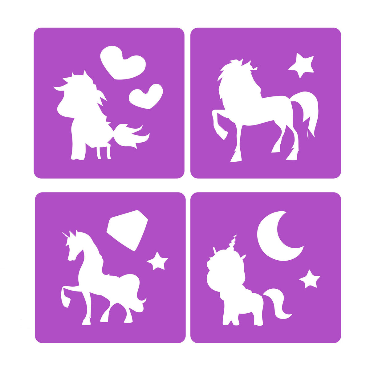 Toi-toys toi toys dream horse licorne trottoir craie ensemble avec 4 pochoirs