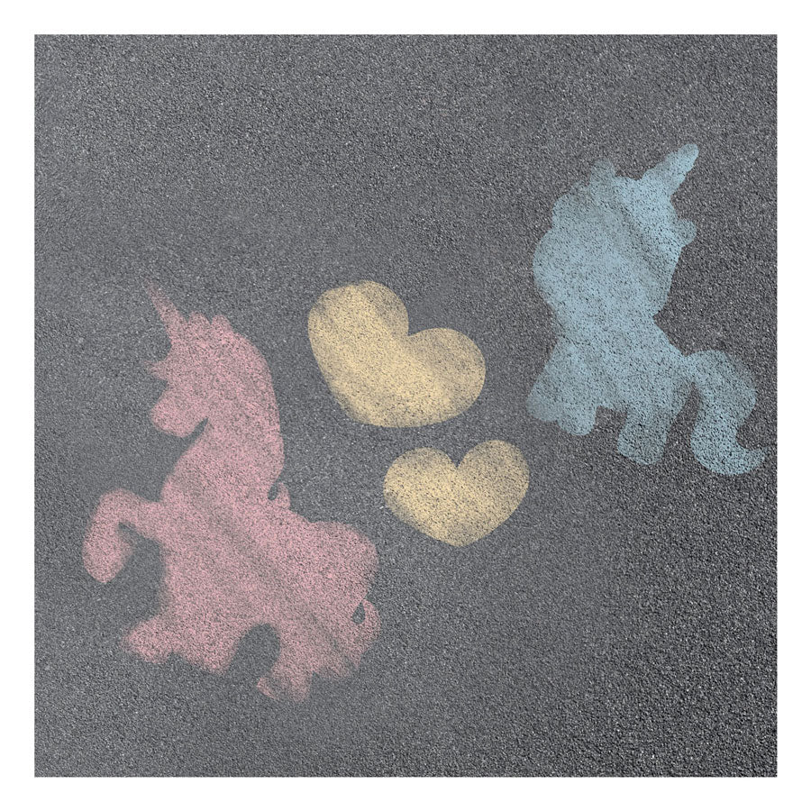 Toi-toys toi toys dream horse licorne trottoir craie ensemble avec 4 pochoirs