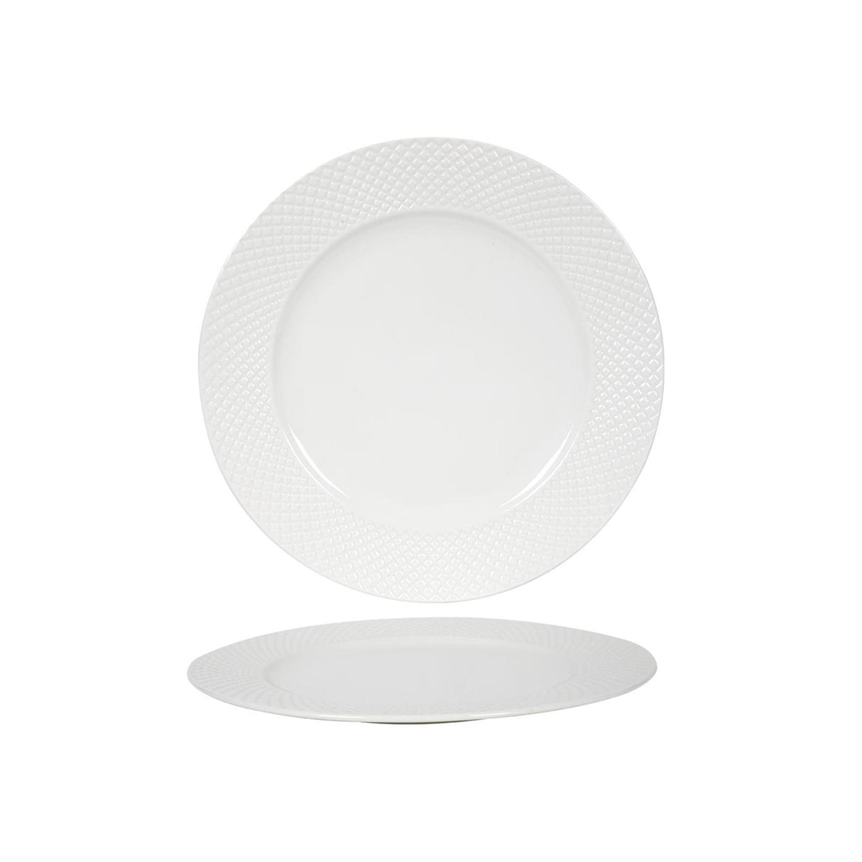 Assiette plate diamant ø27cm boîte de 6 pièces