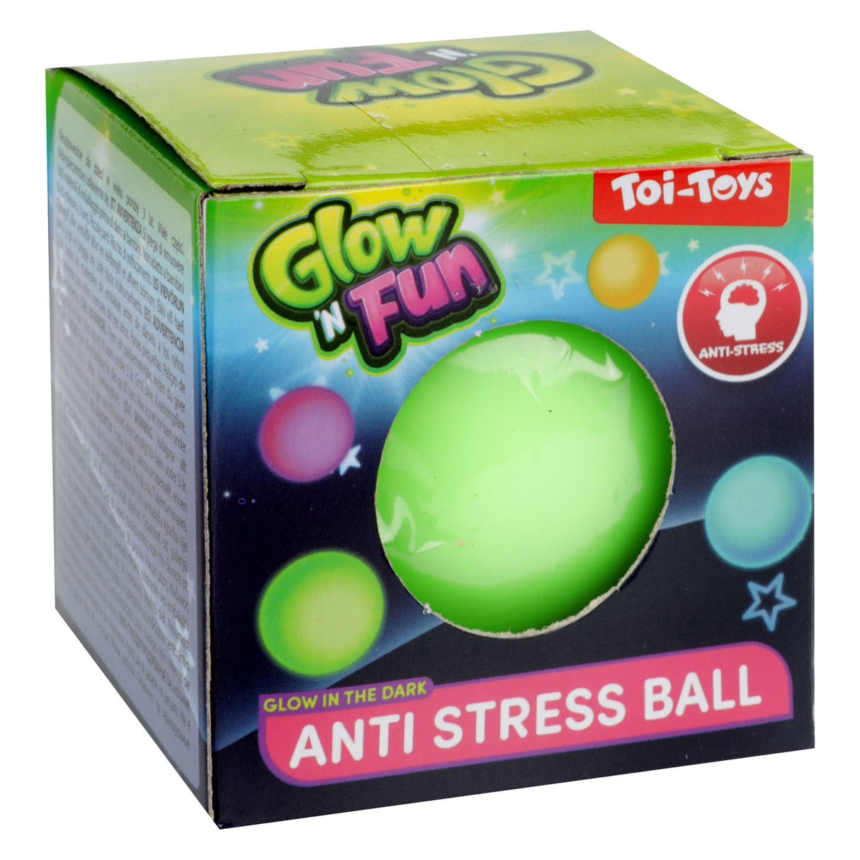 Toi-toys glow n fun balle anti-stress qui brille dans le noir