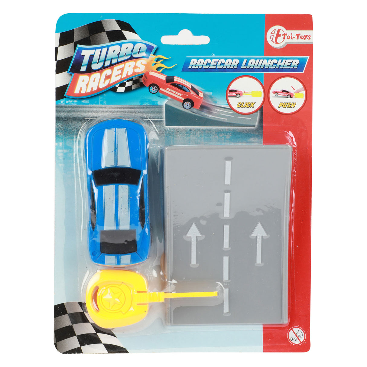 Toi-Toys Turbo Racers tire une voiture de rallye avec rampe