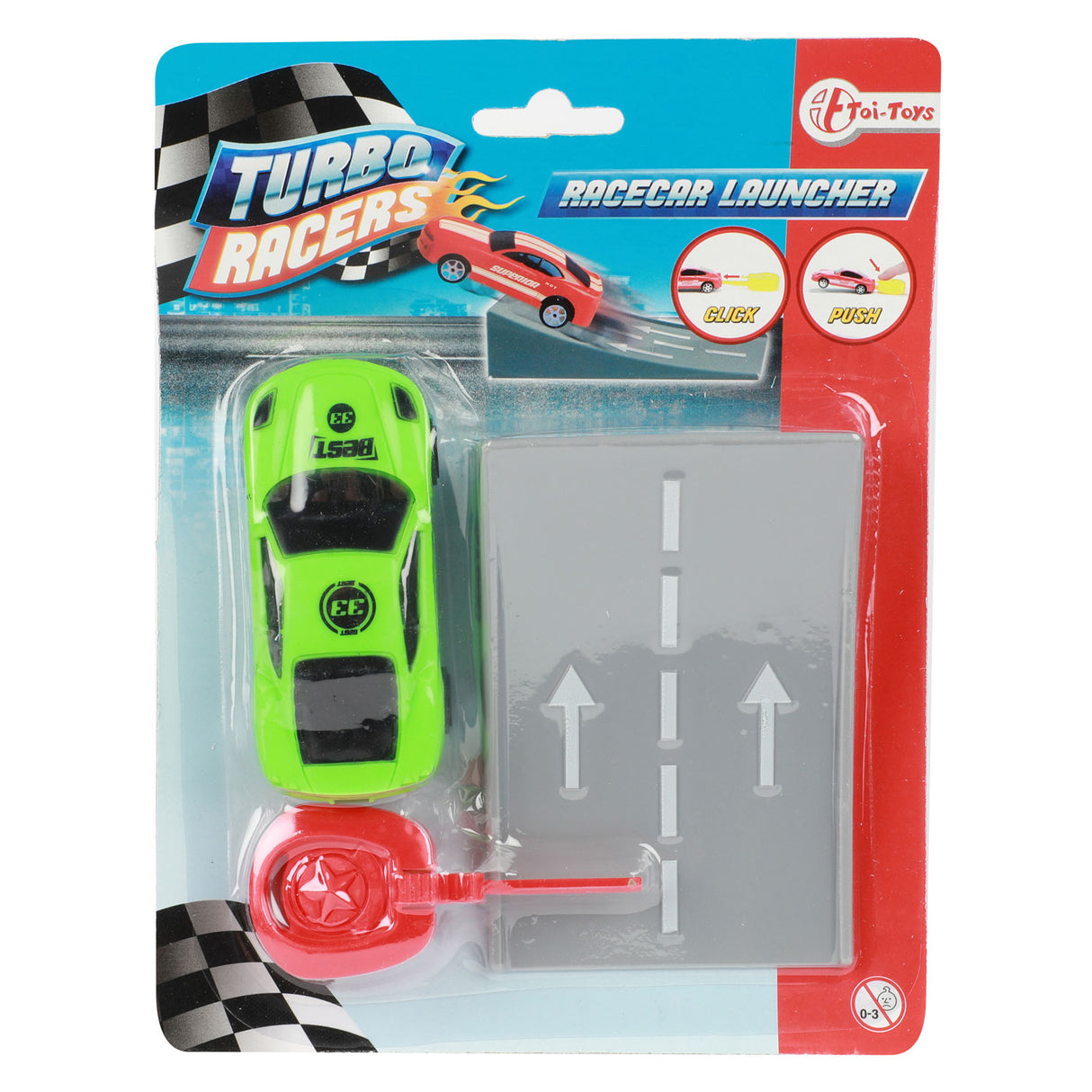 Toi-Toys Turbo Racers tire une voiture de rallye avec rampe