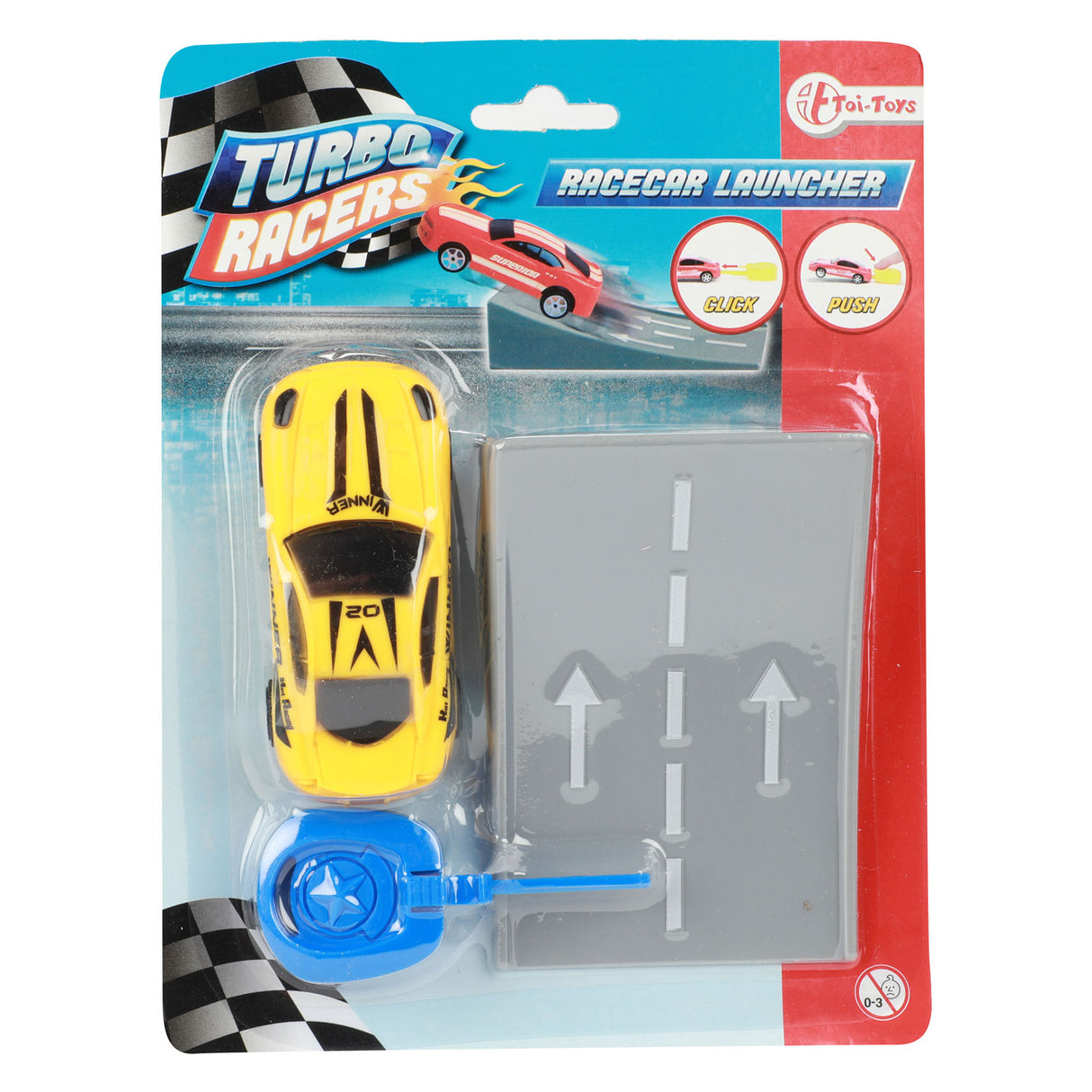 Des coureurs turbo tirent sur une voiture de rallye avec une rampe