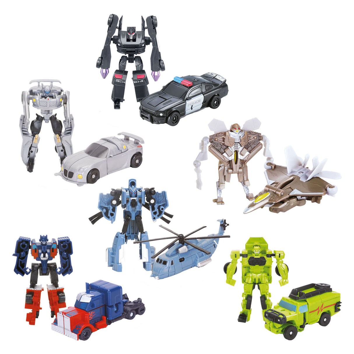 Toi-toys roboforces transforme un véhicule robot