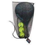 Adrenix set de padel raquette avec 3 balles - bleu