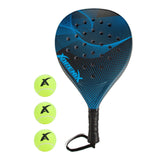 Adrenix padelset racket met 3 ballen - blauw