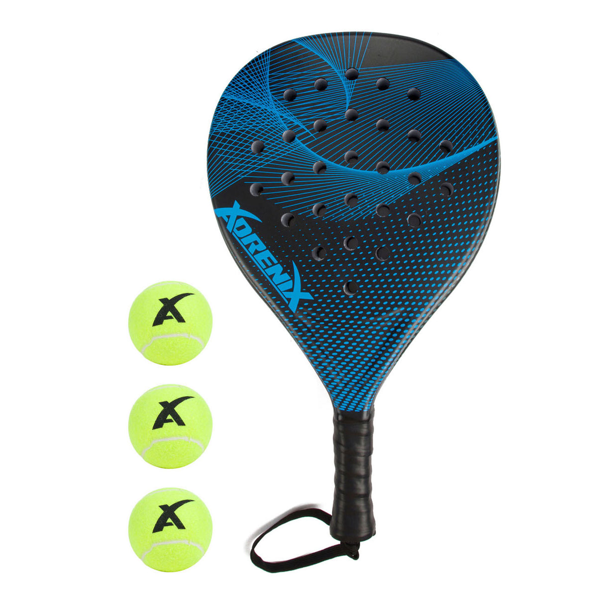 Adrenix Adrenix Padel set racket with 3 balls, 4dlg.