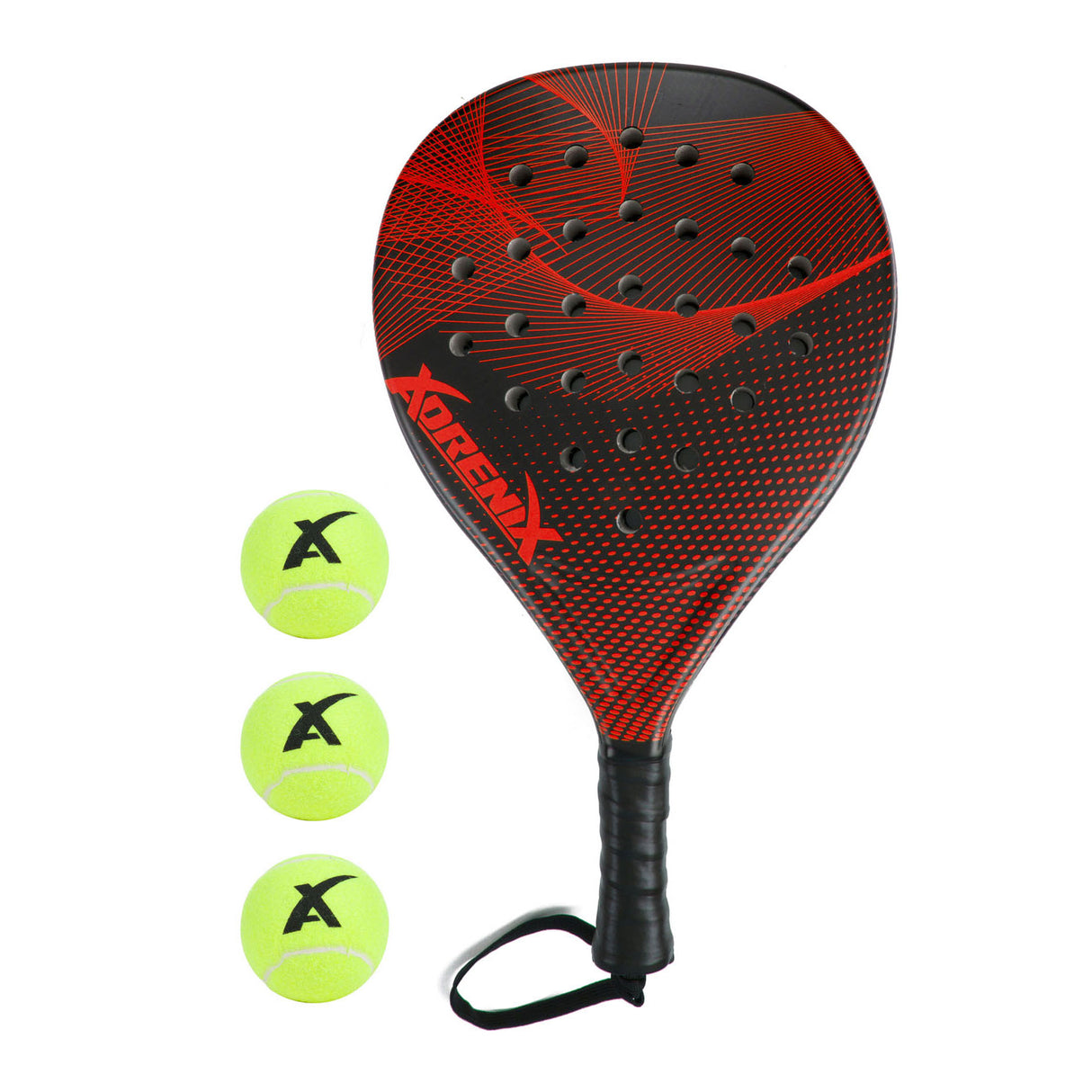 Adrenix Adrenix Padel satte racket med 3 bollar, 4dlg.