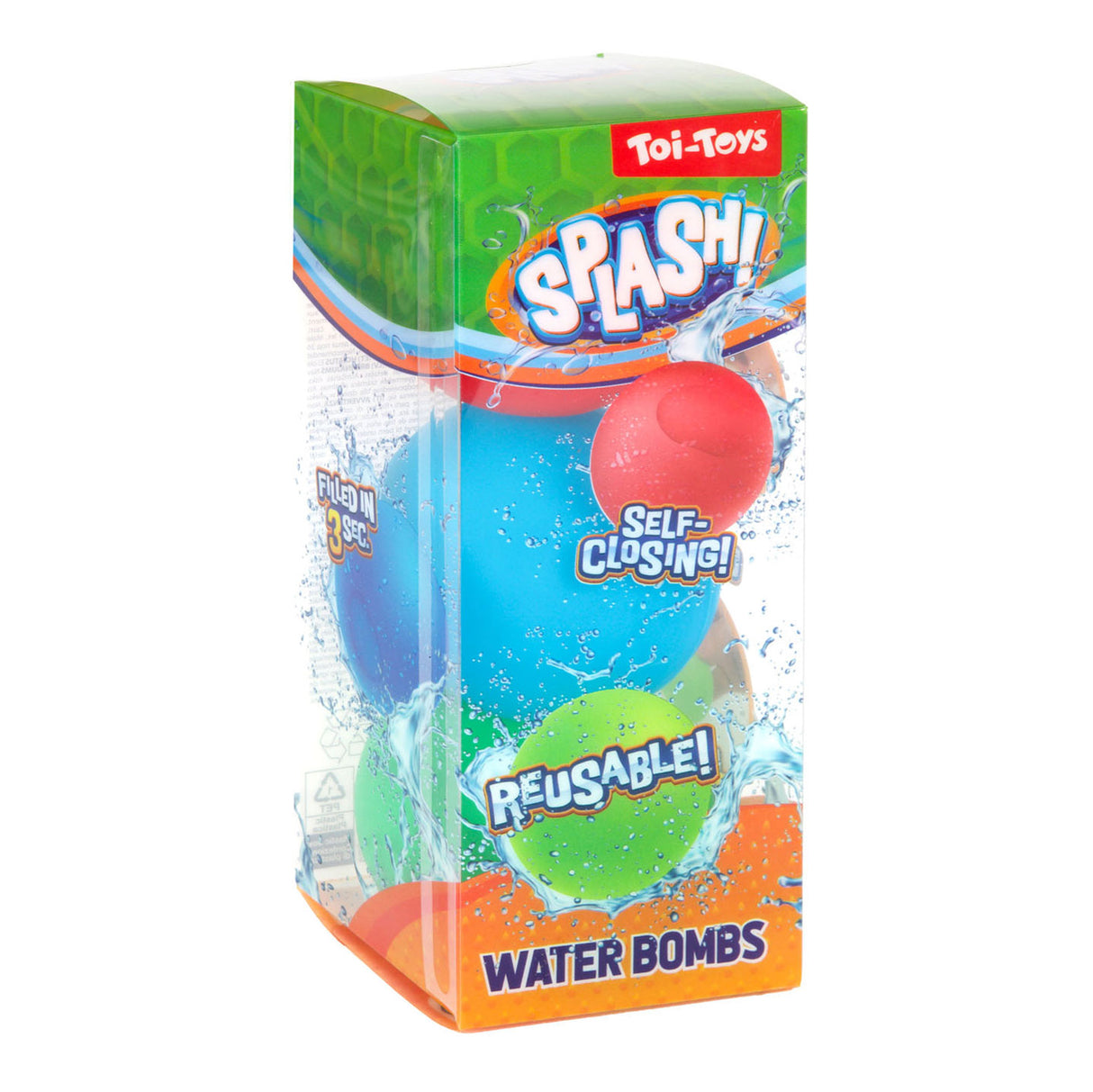 Splash Waterballon réutilisable et auto-fermeture 3 pièces