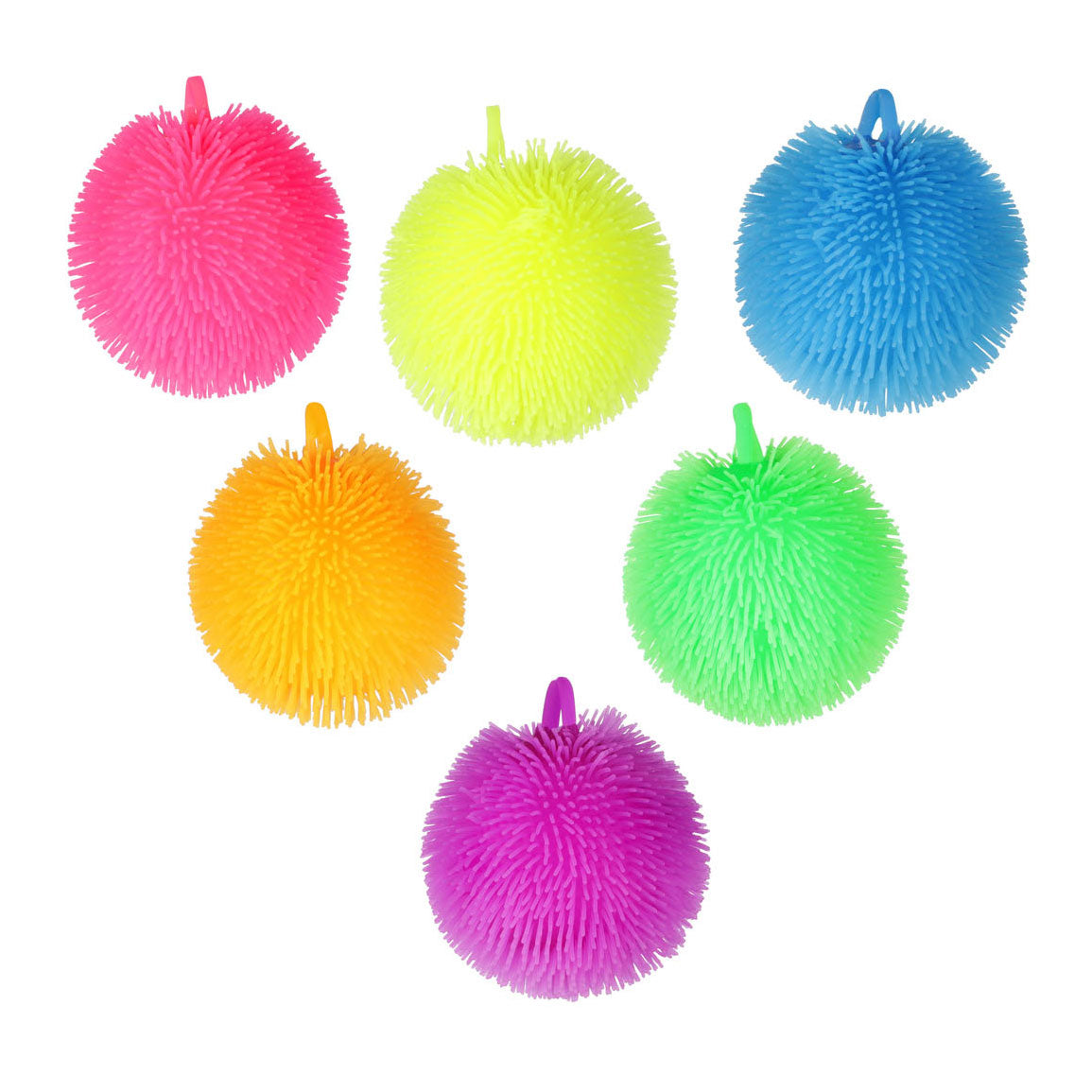 Toi-toys pufferz squeeze puffer ball néon, 8cm