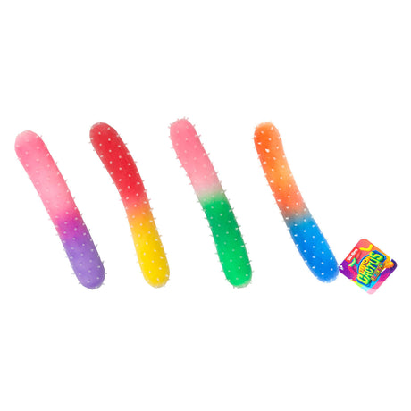 Toi-toys amusant pétrir cactus arc-en-ciel extensible, 24 cm