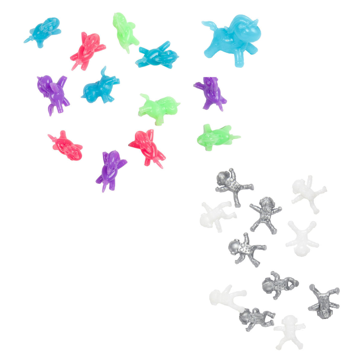 Toi-toys mini chenilles de fenêtre amusantes licorne ou astronaute, 12 pcs.