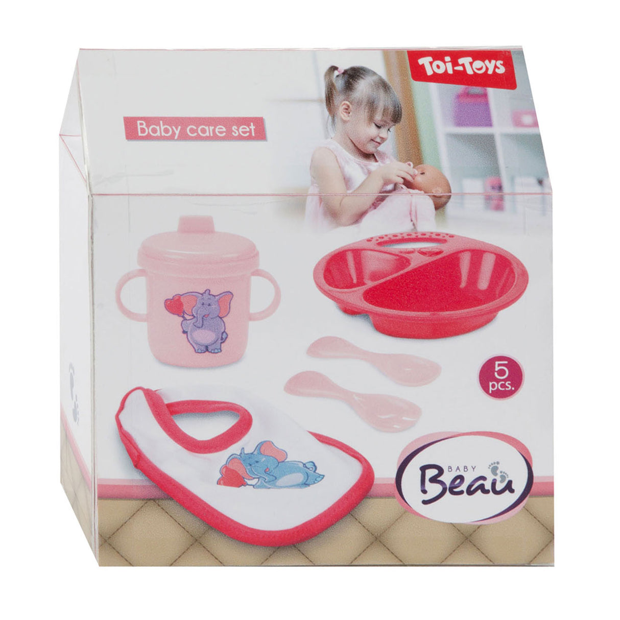 Baby Beau Baby Babypop mit Litter und Geschirr, 5dlg.