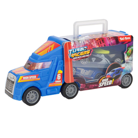 TOI-TOYS Turbo Racers Truck avec voitures de course, 3dlg.