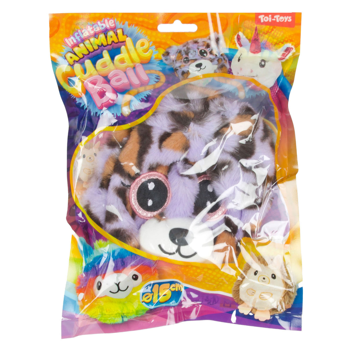 Toi-toys opblaas knuffeldier pluche, 15cm