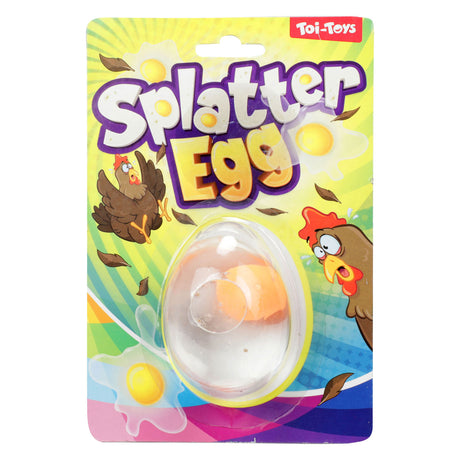 Toi-toys s'amuse à lancer des éclaboussures d'œufs