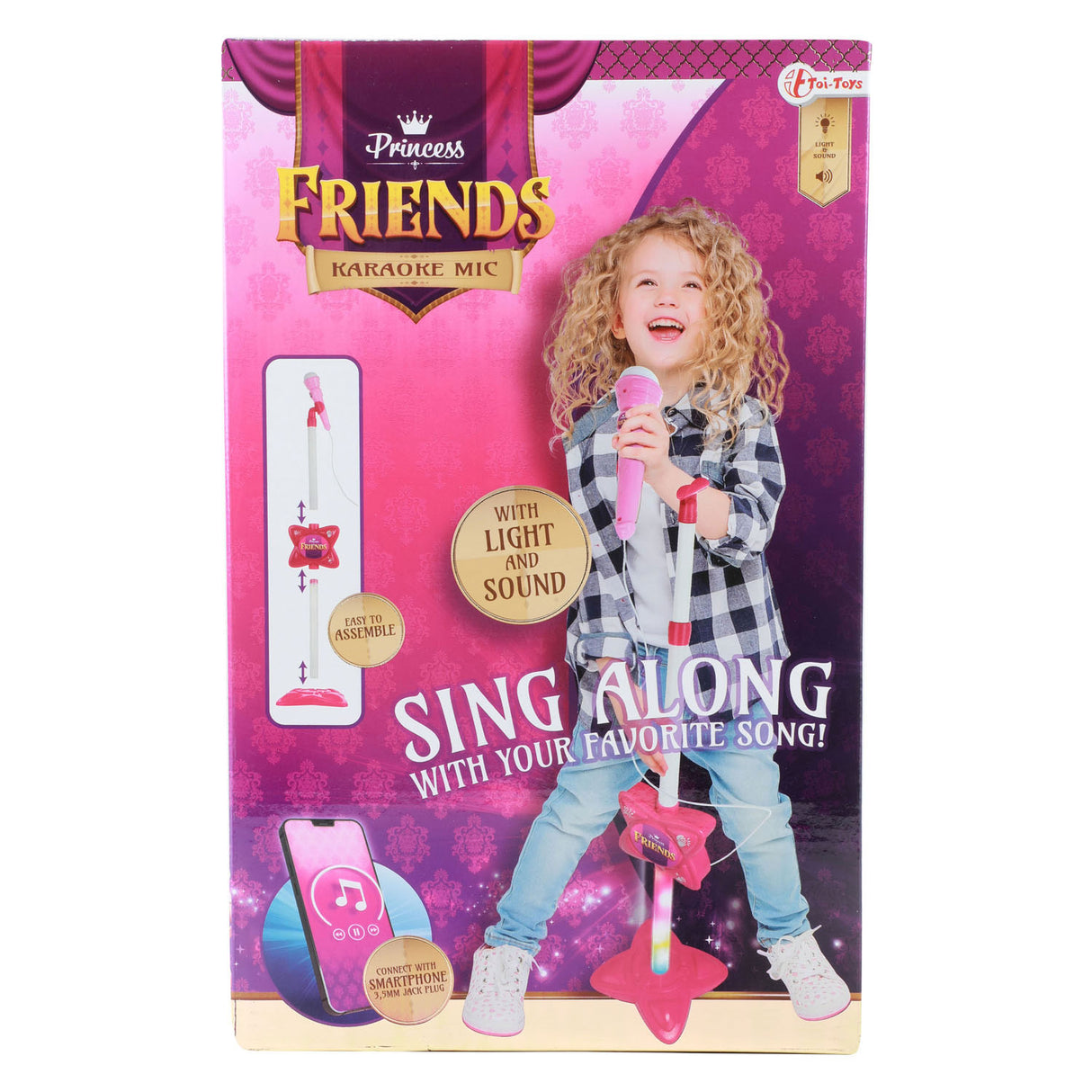 TOI-TOYS Princess Friends Karaoke Set avec connexion pour smartphone