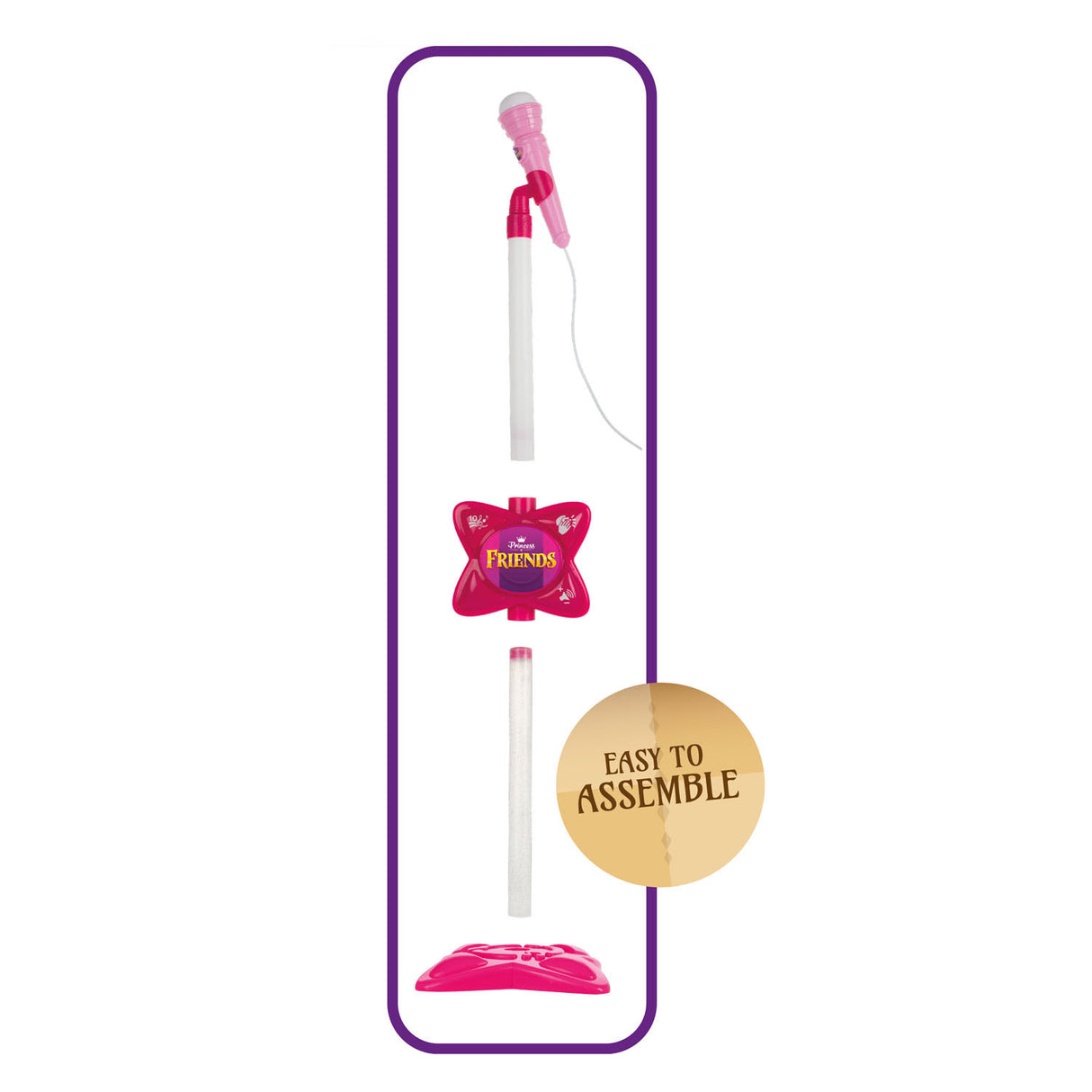 TOI-TOYS Princess Friends Karaoke Set avec connexion pour smartphone